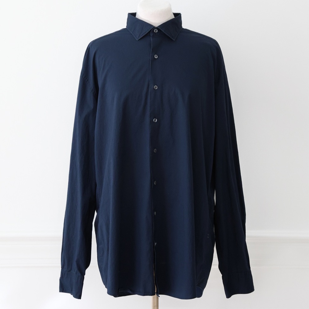 Rye 51 Men’s Dress Shirt Navy Blue Small Batch Long Sleeve Button Down Size XL